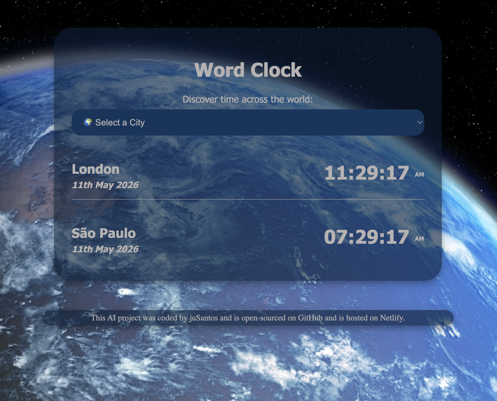 word clock image